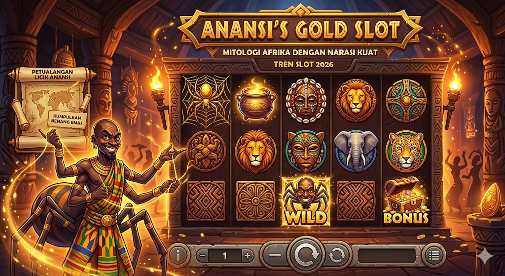 Read more about the article Anansi’s Gold Slot: Slot Mitologi Afrika dengan Narasi Kuat di Tengah Tren Slot 2026